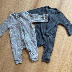 Gray and Charcoal Kids One Pieces